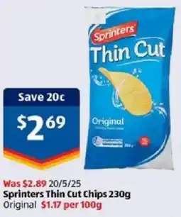 ALDI Sprinters Thin Cut Chips offer