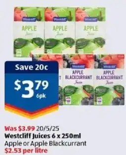 ALDI Westcliff Juices offer