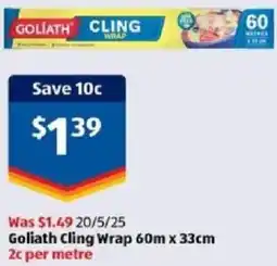 ALDI Goliath Cling Wrap offer