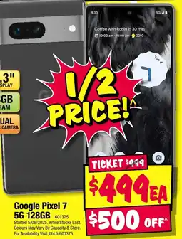 JB Hi-Fi Google Pixel 7 5G 128GB offer