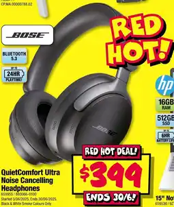 JB Hi-Fi QuietComfort Ultra Noise Cancelling Headphones offer
