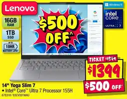 JB Hi-Fi Lenovo 14" Yoga Slim 7 offer