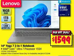 JB Hi-Fi Lenovo 14" Yoga 7 2-In-1 Notebook offer