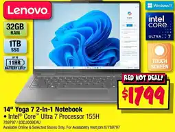 JB Hi-Fi Lenovo 14" Yoga 7 2-In-1 Notebook offer