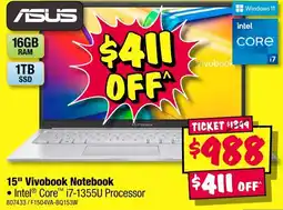 JB Hi-Fi ASUS 15" Vivobook Notebook offer