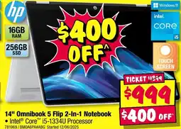 JB Hi-Fi hp 14" Omnibook 5 Flip 2-In-1 Notebook offer