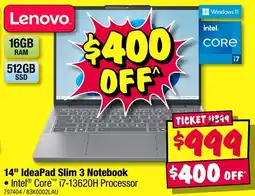 JB Hi-Fi Lenovo 14" IdeaPad Slim 3 Notebook offer