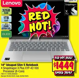 JB Hi-Fi Lenovo 14" Ideapad Slim 5 Notebook offer