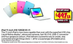 JB Hi-Fi iPad 11-inch A16 128GB Wi-Fi offer