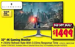 JB Hi-Fi ALIENWARE 32" 4K Gaming Monitor offer