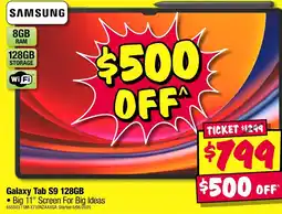 JB Hi-Fi SAMSUNG Galaxy Tab S9 128GB offer