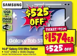 JB Hi-Fi SAMSUNG 14.6" Galaxy S10 Ultra Tablet offer