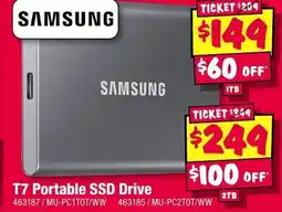 JB Hi-Fi SAMSUNG T7 Portable SSD Drive offer