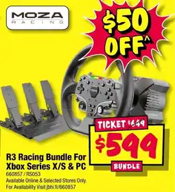 JB Hi-Fi MOZA R3 Racing Bundle For Xbox Series X/S & PC offer