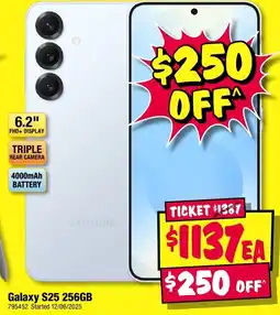 JB Hi-Fi Galaxy S25 256GB offer