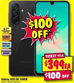 JB Hi-Fi Galaxy A26 5G 128GB offer