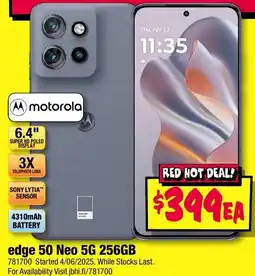 JB Hi-Fi edge 50 Neo 5G 256GB offer
