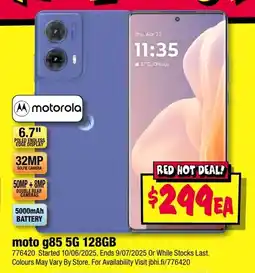 JB Hi-Fi moto g85 5G 128GB offer
