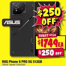 JB Hi-Fi ROG Phone 9 PRO 5G 512GB offer