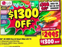 JB Hi-Fi 86" 4K QNED Evo Al Smart Mini LED TV offer