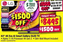 JB Hi-Fi 83" 4K Evo Al Smart Gallery OLED TV offer