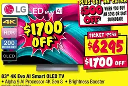 JB Hi-Fi 83" 4K Evo Al Smart OLED TV offer