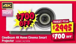 JB Hi-Fi CineBeam 4K Home Cinema Smart offer