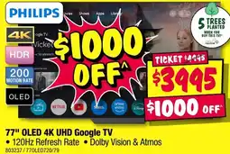 JB Hi-Fi 77" OLED 4K UHD Google TV offer