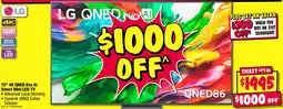 JB Hi-Fi 75" 4K QNED Evo Al Smart Mini LED TV offer