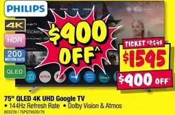 JB Hi-Fi 75" QLED 4K UHD Google TV offer