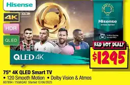 JB Hi-Fi 75" 4K QLED Smart TV offer