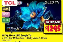 JB Hi-Fi 75" QLED 4K UHD Google TV offer