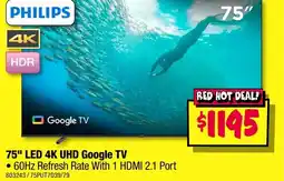JB Hi-Fi 75" LED 4K UHD Google TV offer