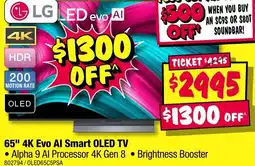 JB Hi-Fi 65" 4K Evo Al Smart OLED TV offer