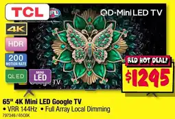 JB Hi-Fi 65" 4K Mini LED Google TV offer