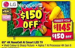 JB Hi-Fi 65" 4K NanoCell Al Smart LED TV offer