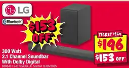 JB Hi-Fi 300 Watt 2.1 Channel Soundbar With Dolby Digital offer