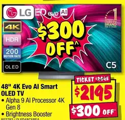 JB Hi-Fi 48" 4K Evo Al Smart OLED TV offer