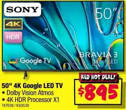 JB Hi-Fi 50" 4K Google LED TV offer