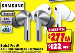 JB Hi-Fi Buds3 Pro Al ANC True Wireless Earphones offer