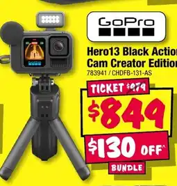 JB Hi-Fi Hero13 Black Action Cam Creator Edition offer