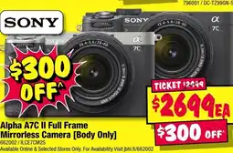 JB Hi-Fi Alpha A7C II Full Frame Mirrorless Camera [Body Only] offer