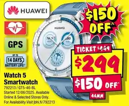JB Hi-Fi Watch 5 Smartwatch offer