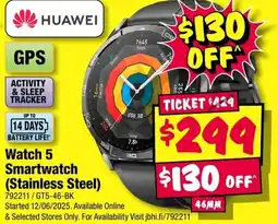 JB Hi-Fi Watch 5 Smartwatch (Stainless Steel) offer