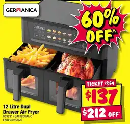 JB Hi-Fi 12 Litre Dual Drawer Air Fryer offer