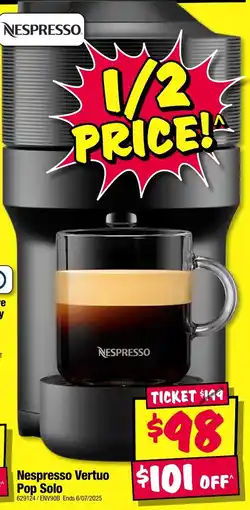JB Hi-Fi Nespresso Vertuo POP SOLO offer