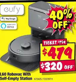 JB Hi-Fi L60 Robovac With Self-Empty Station offer