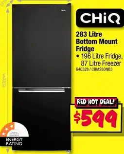 JB Hi-Fi 283 Litre Bottom Mount Fridge offer