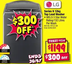 JB Hi-Fi Series 9 12kg Top Load Washer offer