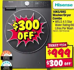 JB Hi-Fi 10KG/6KG Washer/Dryer Combo offer